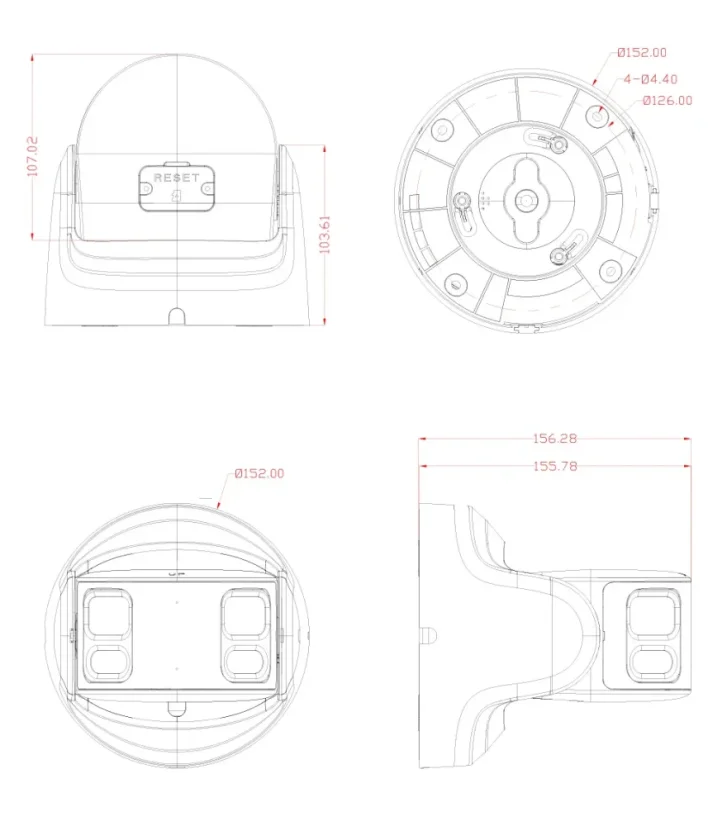 200° IP bezpečnostní kamera 16.0Mpx PATRONUM PRP516IP Gen2
