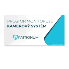 Výstražná samolepka PATRONUM 12 x 6cm, venkovní